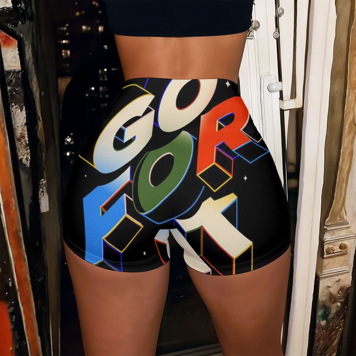 All-Over Print Women’s High-Stretch Shorts