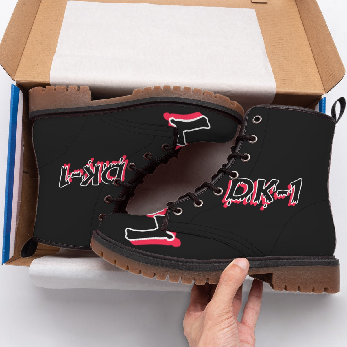 All-Over Print Men's Martin Short Boots