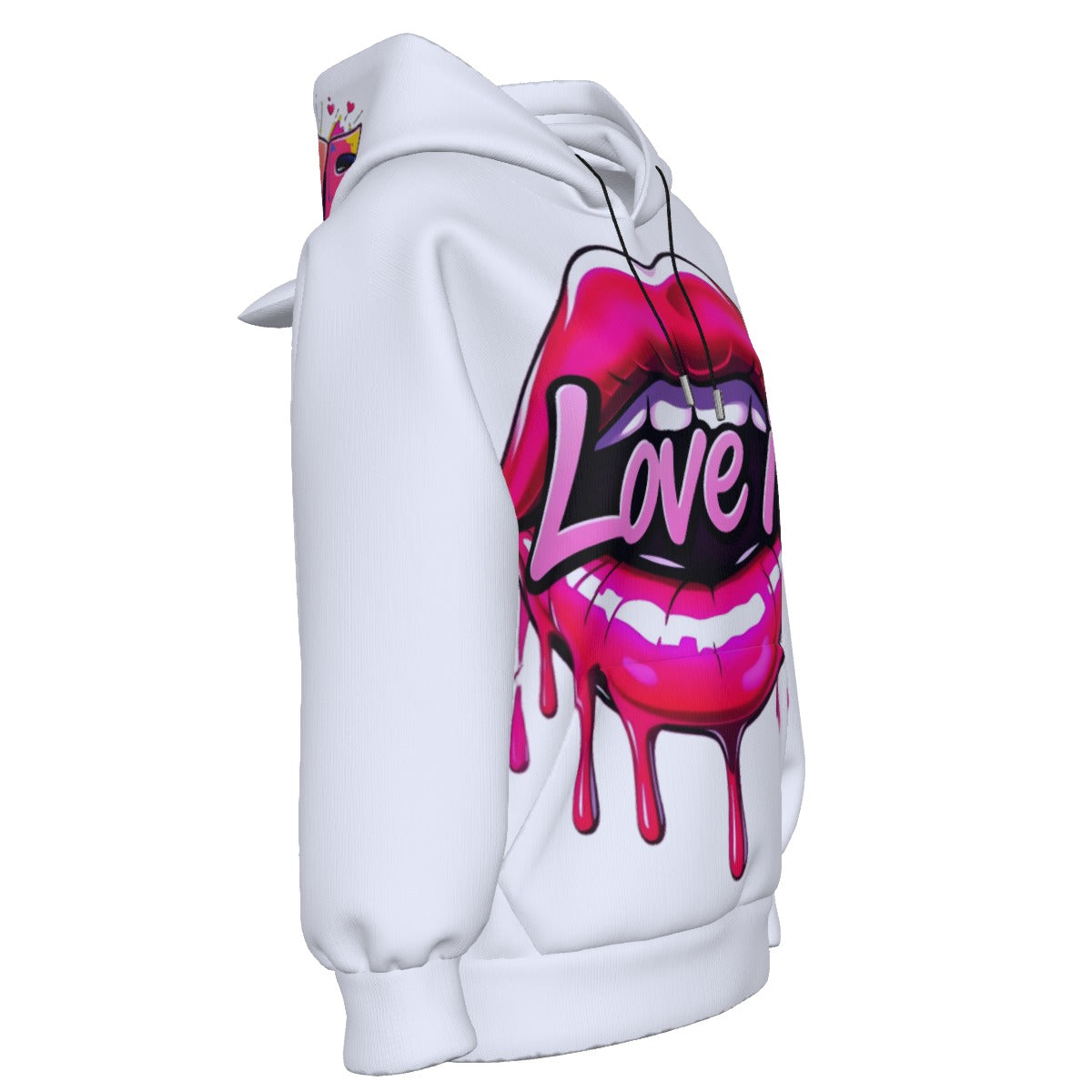 All-Over Print Women’s Hoodie With Decorative Ears