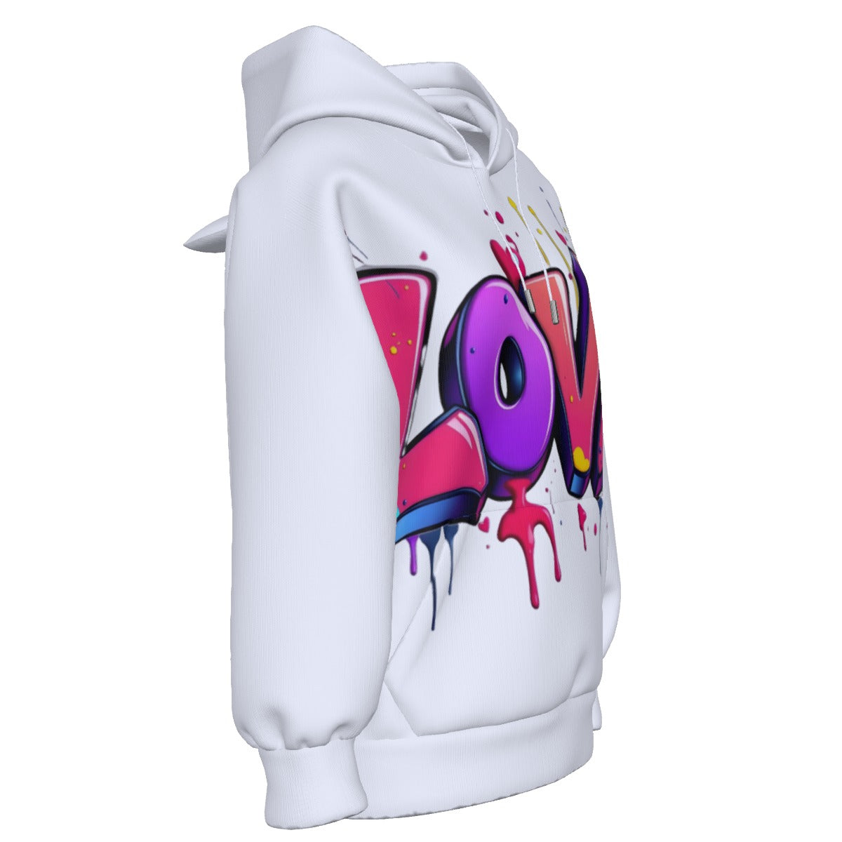 All-Over Print Women’s Hoodie With Decorative Ears