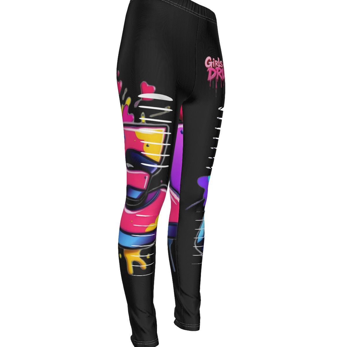 All-Over Print Women's Ripped Leggings