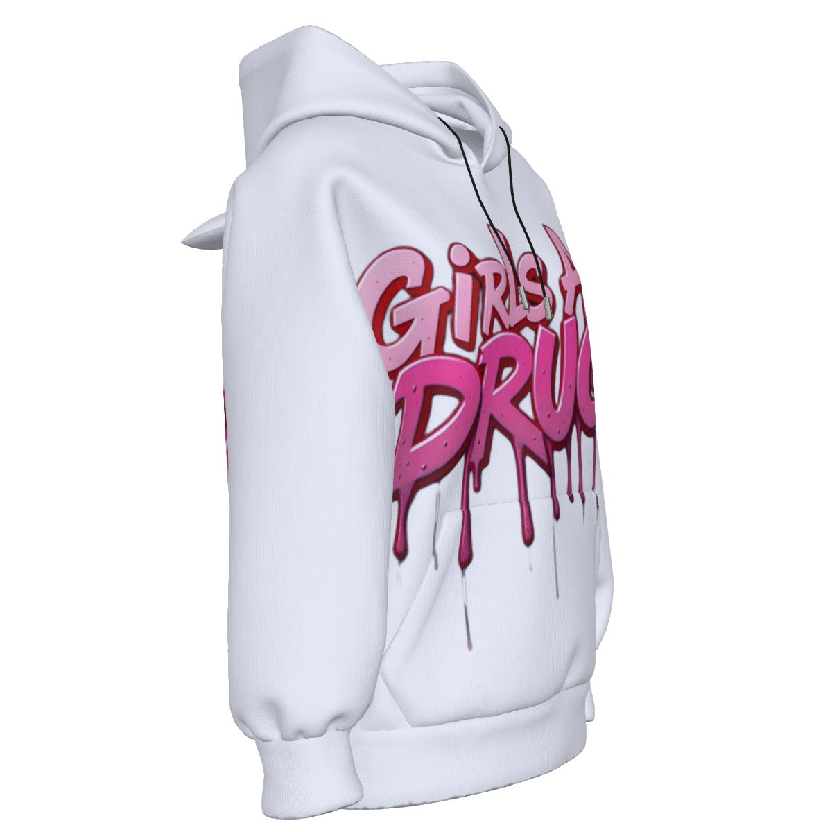 All-Over Print Women’s Hoodie With Decorative Ears