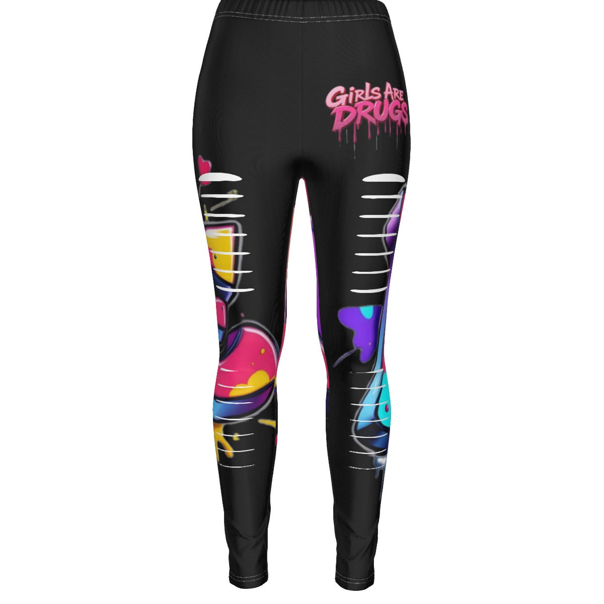 All-Over Print Women's Ripped Leggings