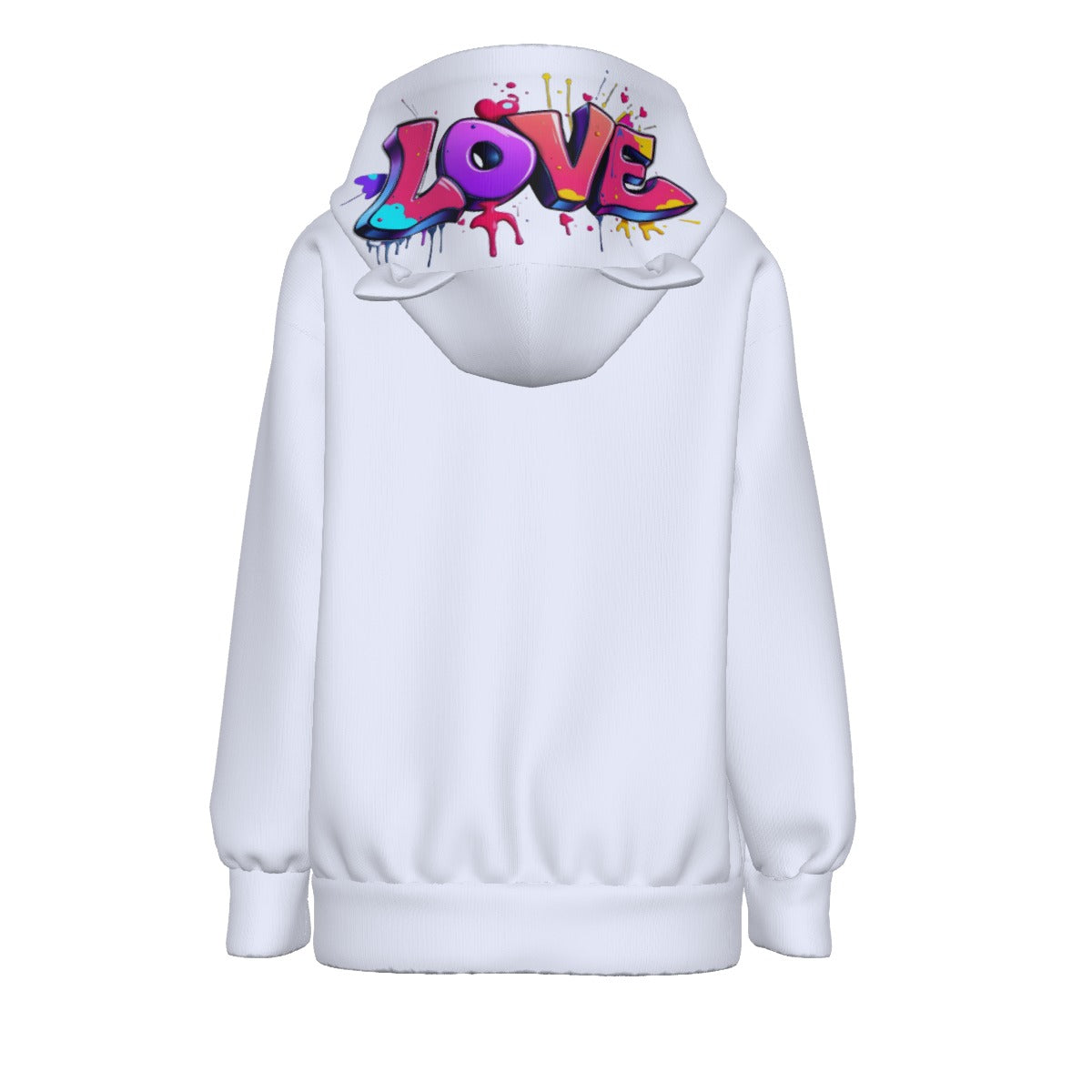 All-Over Print Women’s Hoodie With Decorative Ears