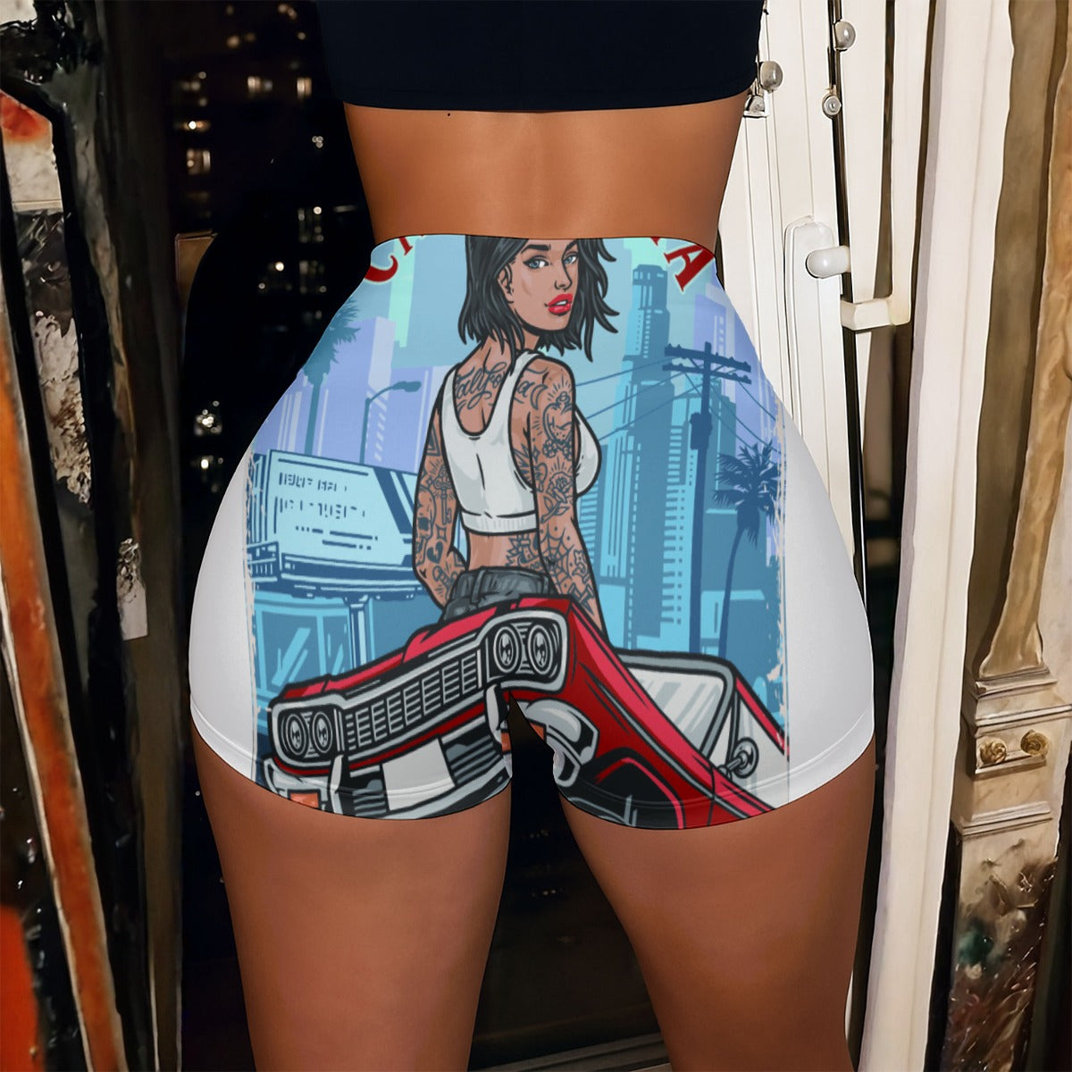 All-Over Print Women’s High-Stretch Shorts