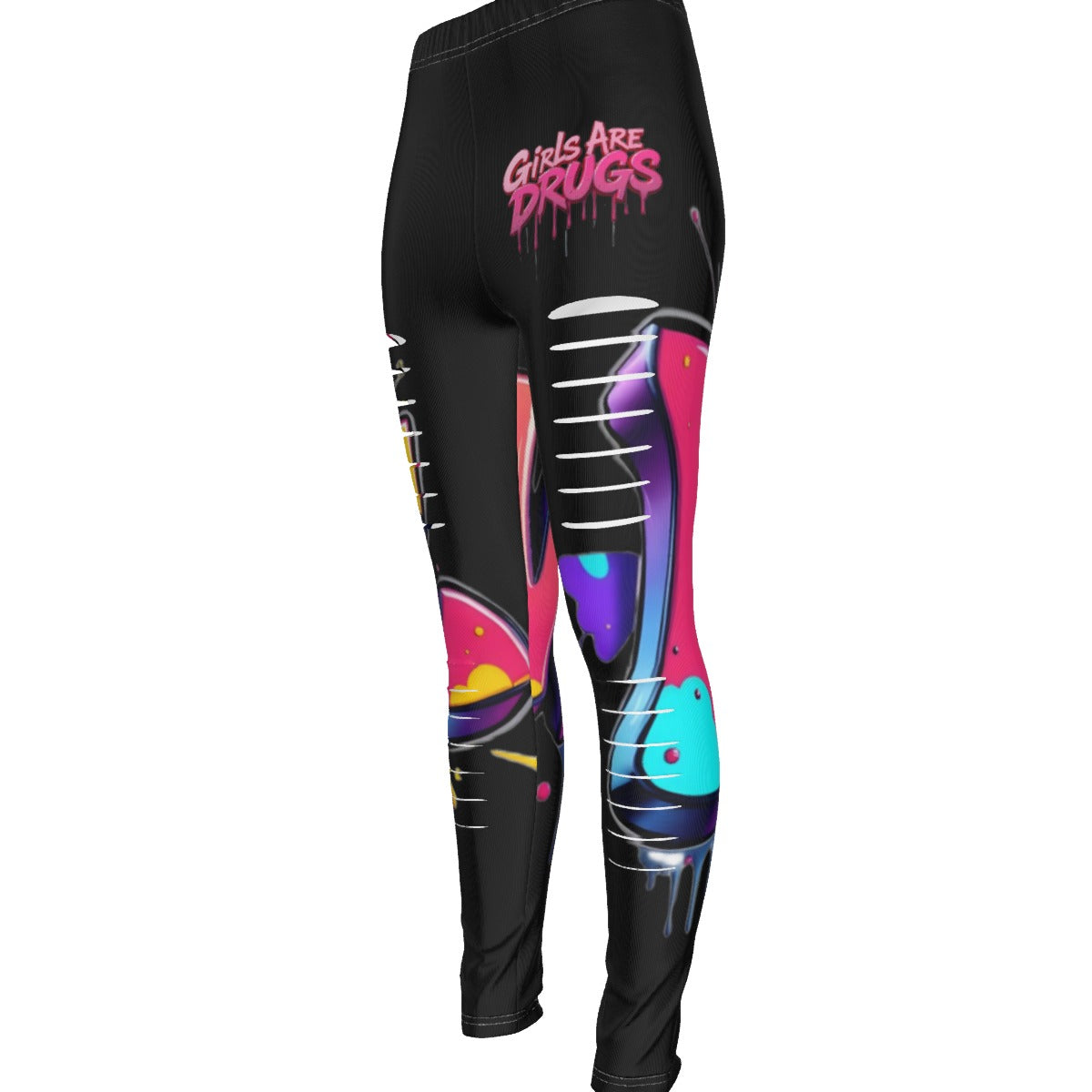 All-Over Print Women's Ripped Leggings