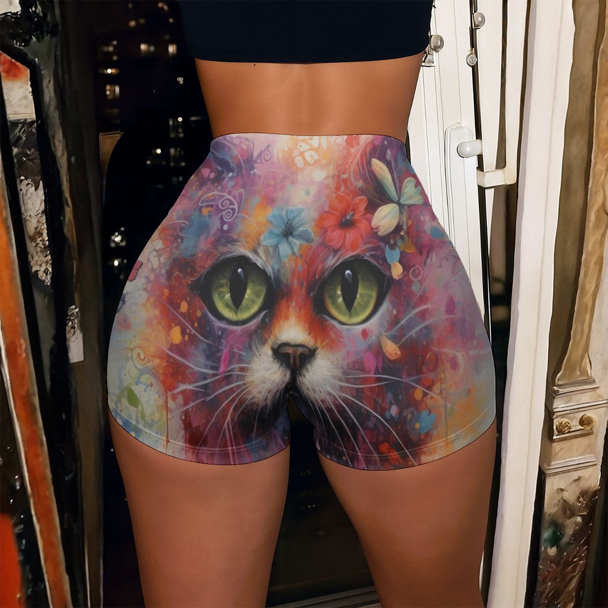 All-Over Print Women’s High-Stretch Shorts