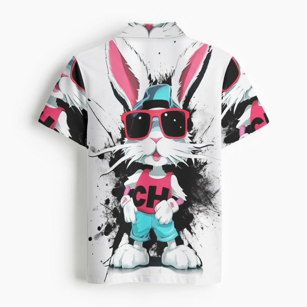All-Over Print Men's Polo Collar Jersey