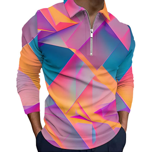 All-Over Print Men’s Quarter Zip Pullover Sweatshirt