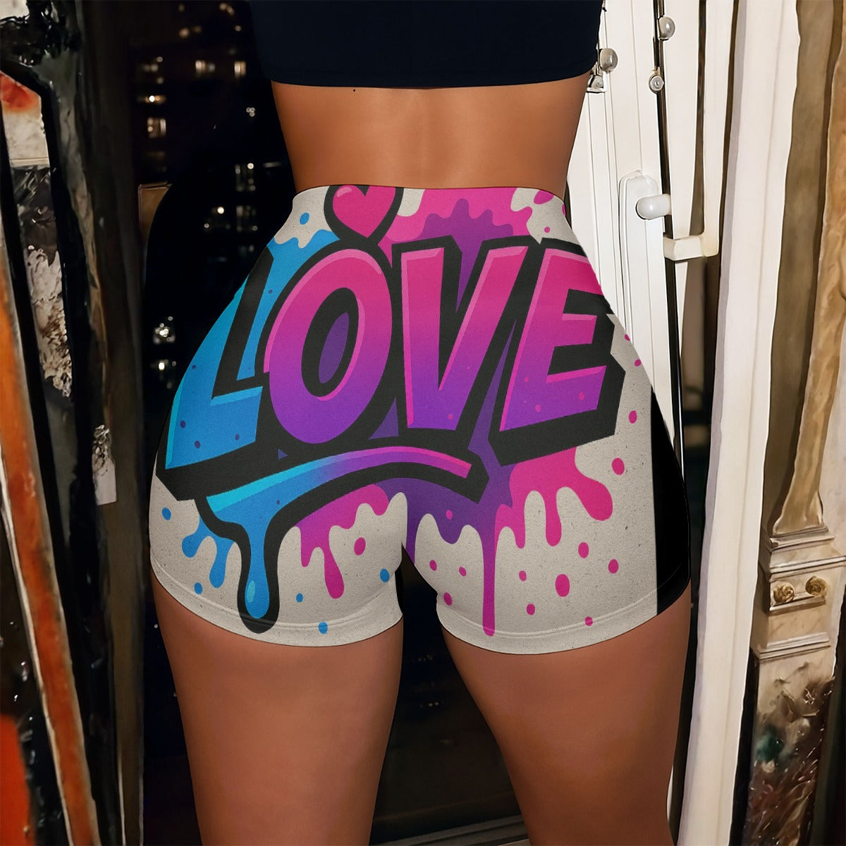 All-Over Print Women’s High-Stretch Shorts