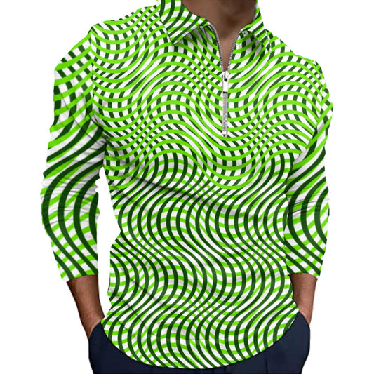 All-Over Print Men’s Quarter Zip Pullover Sweatshirt