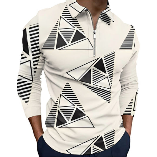 All-Over Print Men’s Quarter Zip Pullover Sweatshirt