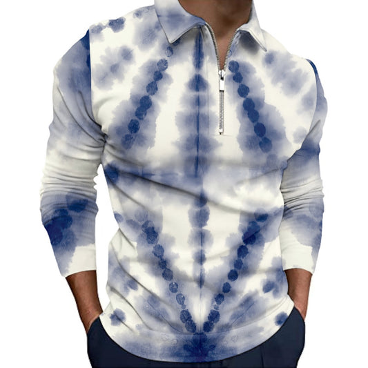 All-Over Print Men’s Quarter Zip Pullover Sweatshirt