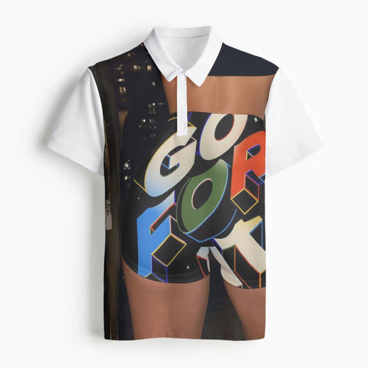 All-Over Print Men's Polo Collar Jersey