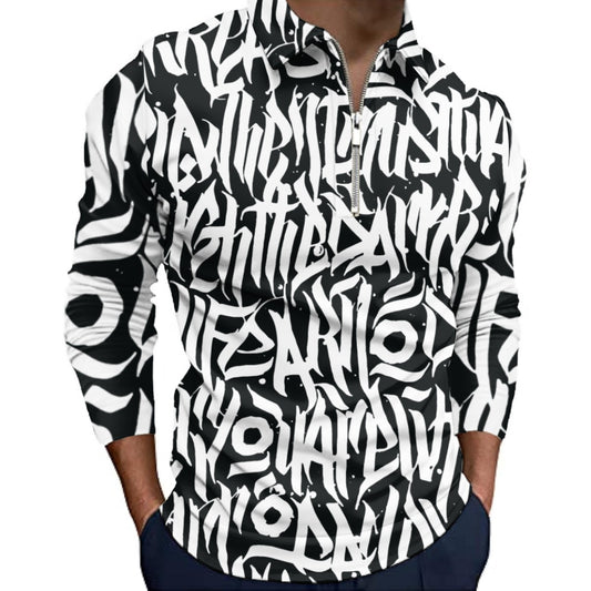 All-Over Print Men’s Quarter Zip Pullover Sweatshirt