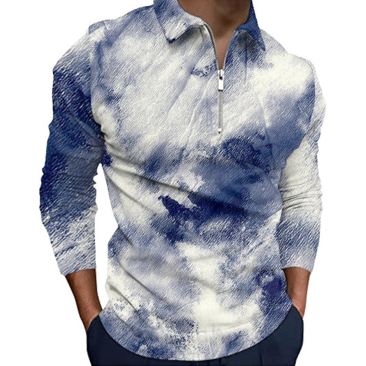 All-Over Print Men’s Quarter Zip Pullover Sweatshirt
