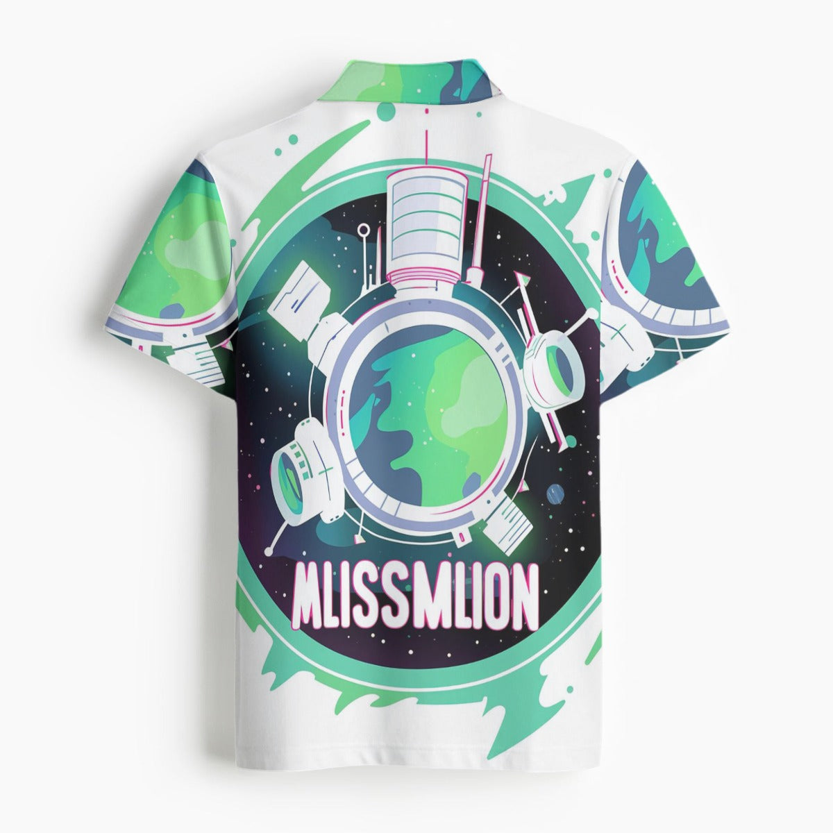 All-Over Print Men's Polo Collar Jersey