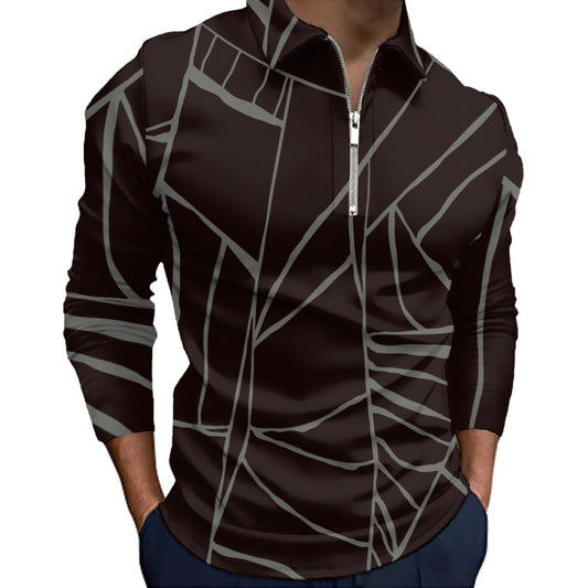 All-Over Print Men’s Quarter Zip Pullover Sweatshirt