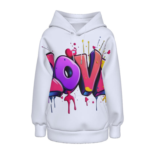 All-Over Print Women’s Hoodie With Decorative Ears
