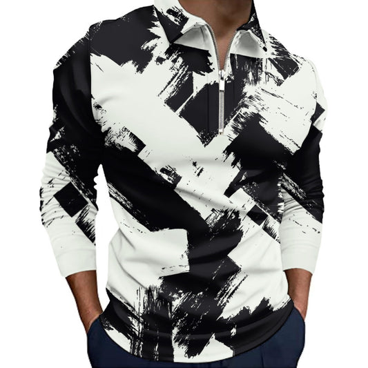 All-Over Print Men’s Quarter Zip Pullover Sweatshirt