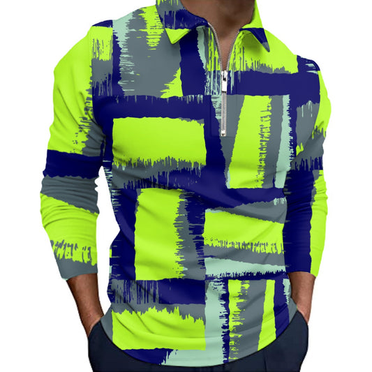 All-Over Print Men’s Quarter Zip Pullover Sweatshirt