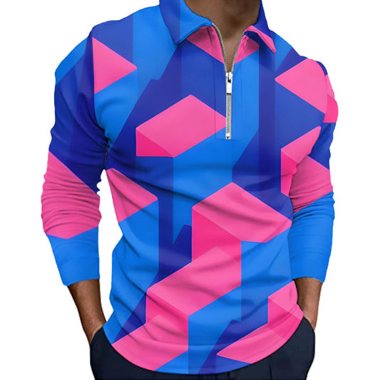 All-Over Print Men’s Quarter Zip Pullover Sweatshirt