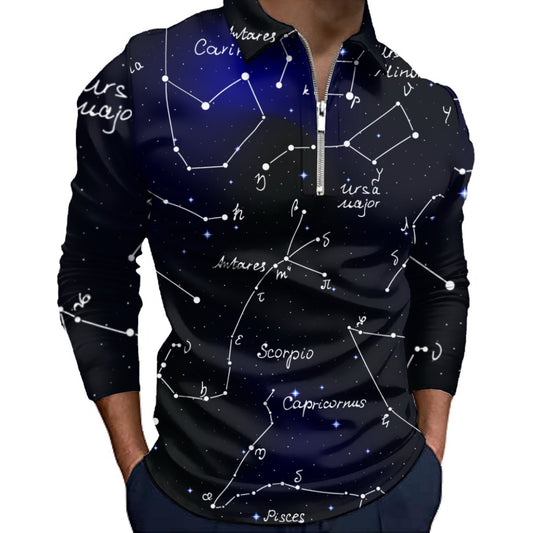 All-Over Print Men’s Quarter Zip Pullover Sweatshirt