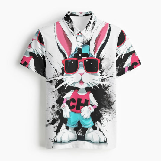 All-Over Print Men's Polo Collar Jersey