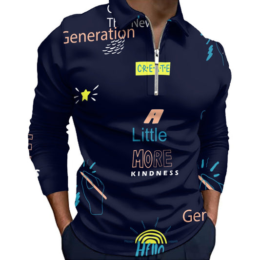 All-Over Print Men’s Quarter Zip Pullover Sweatshirt
