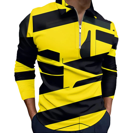 All-Over Print Men’s Quarter Zip Pullover Sweatshirt
