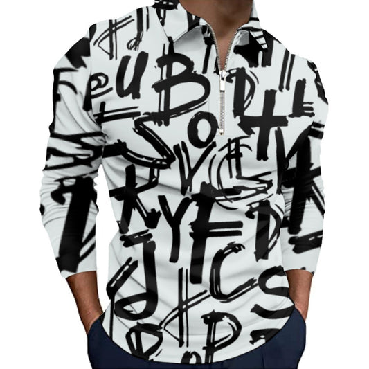 All-Over Print Men’s Quarter Zip Pullover Sweatshirt