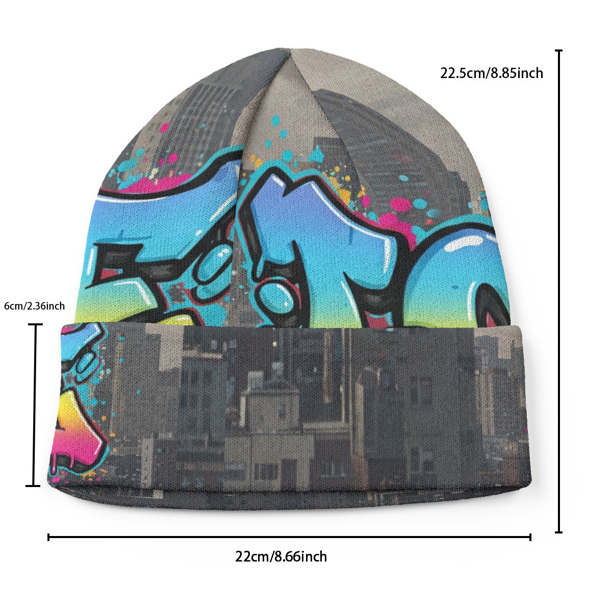 All-Over Print Knitted Hat